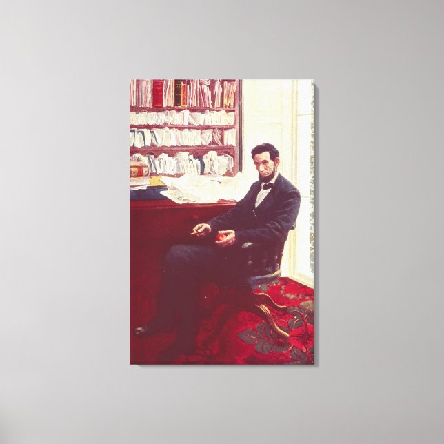 Portrait of Abraham Lincoln Canvas Print (Front)