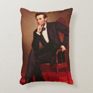 Portrait of Abraham Lincoln Decorative Cushion