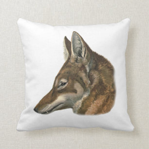 Portrait of Abyssinian Wolf Cushion