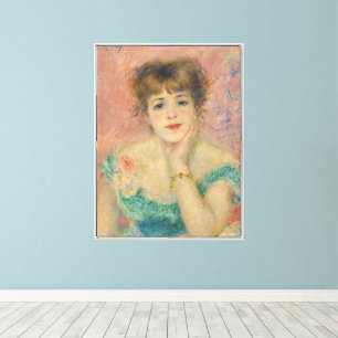 Portrait of Actress Jeanne Samary, Auguste Renoir Canvas Print