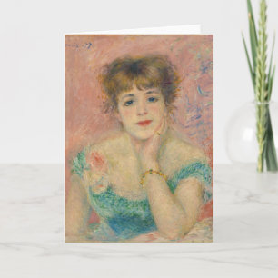 Portrait of Actress Jeanne Samary, Auguste Renoir Card