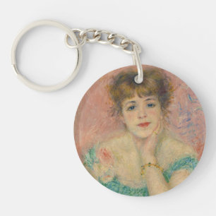 Portrait of Actress Jeanne Samary, Auguste Renoir Key Ring