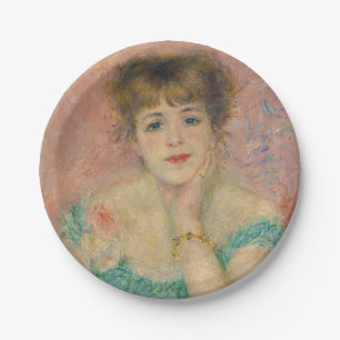 Portrait of Actress Jeanne Samary, Auguste Renoir Paper Plate