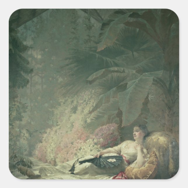 Portrait of Adelaide Maria, Countess of Iveagh Square Sticker (Front)
