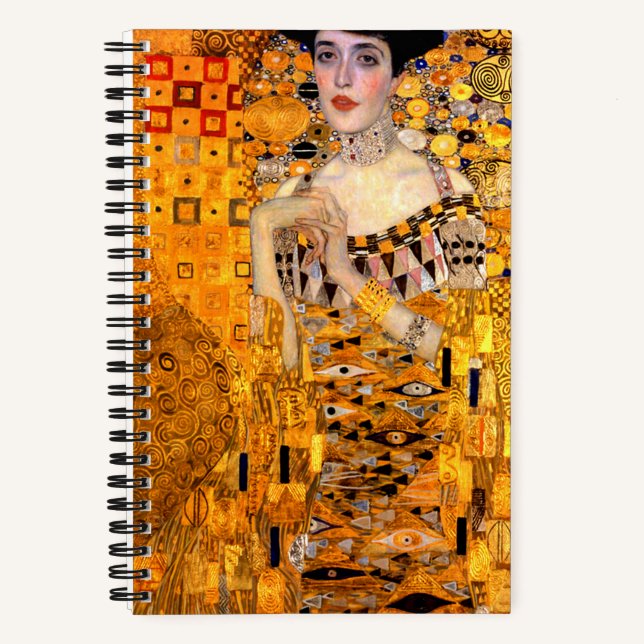 Portrait of Adele Bloch-Bauer by Gustav Klimt Notebook (Front)