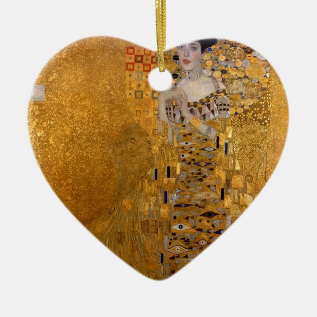 Portrait of Adele Bloch Bauer Ceramic Tree Decoration (Front)