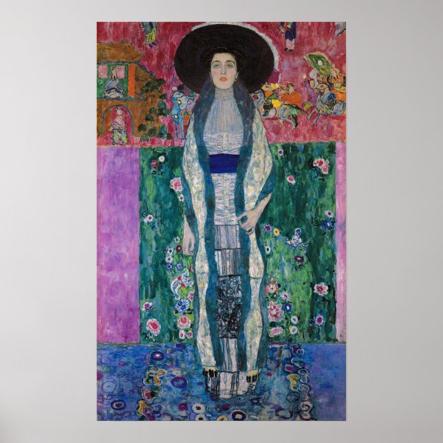 Portrait of Adele Bloch Bauer, Gustav Klimt Poster (Front)