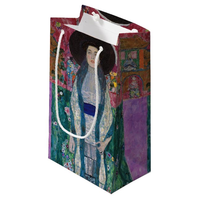 Portrait of Adele Bloch Bauer, Gustav Klimt Small Gift Bag (Front Angled)