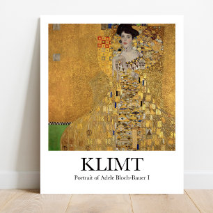 Portrait of Adele Bloch-Bauer I by Gustav Klimt Poster