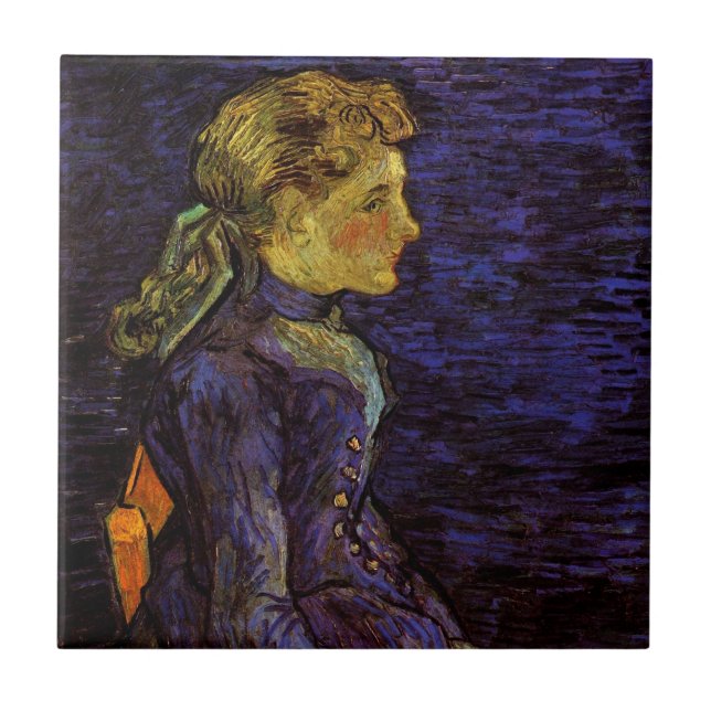 Portrait of Adeline Ravoux by Vincent van Gogh Tile (Front)