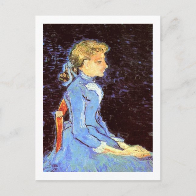 Portrait of Adeline Ravoux, Van Gogh Fine Art Postcard (Front)