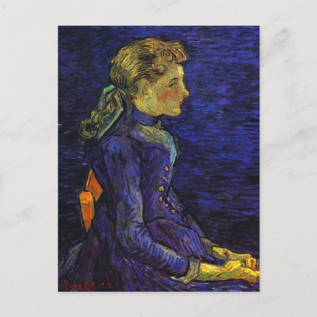 Portrait of Adeline Ravoux, Van Gogh Fine Art Postcard (Front)