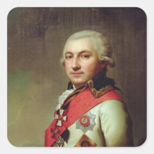 Portrait of Admiral Jose de Ribas, after 1796 Square Sticker