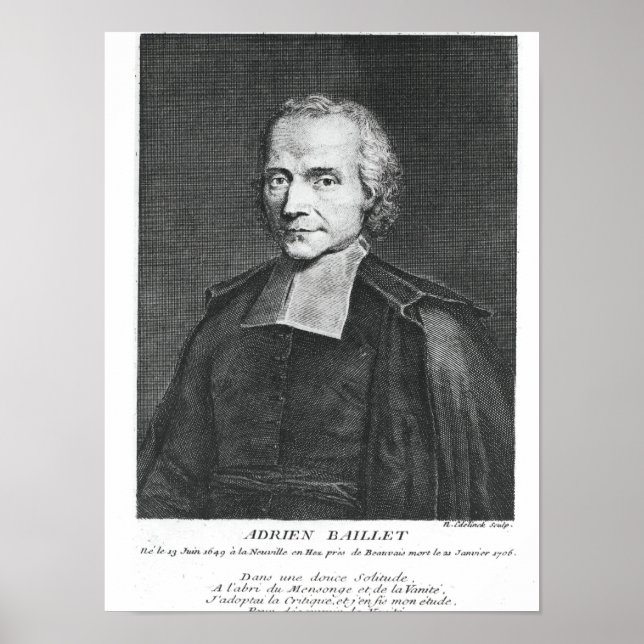 Portrait of Adrien Baillet Poster (Front)