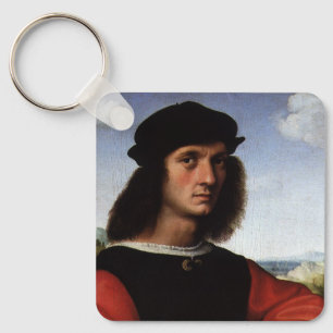 Portrait of Agnolo Doni by Raphael Sanzio Key Ring