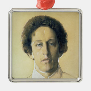 Portrait of Aleksandr Aleksandrovich Blok , 1907 Metal Tree Decoration