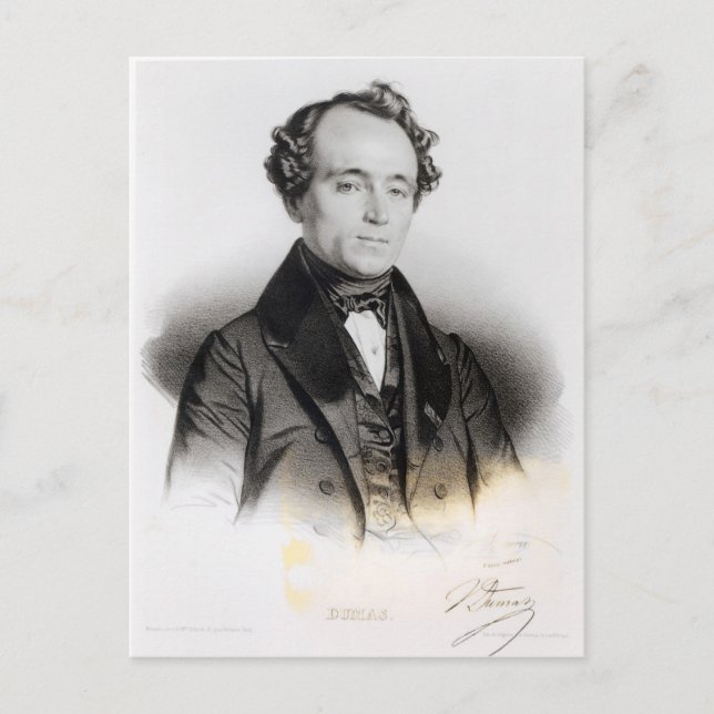 Portrait of Alexandre Dumas Fils Postcard (Front)