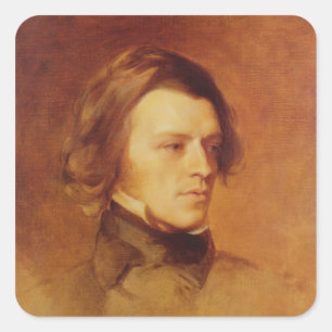 Portrait of Alfred Lord Tennyson Square Sticker