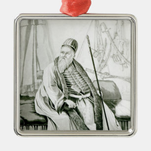 Portrait of Ali Pasha of Yannina Metal Tree Decoration