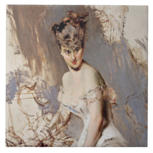 Portrait of Alice Regnault (Female Beauty) Tile