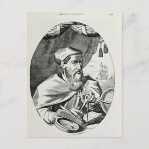 Portrait of Amerigo Vespucci Postcard