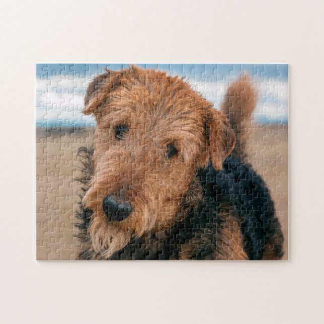 Portrait of an Airedale Terrier Jigsaw Puzzle (Horizontal)