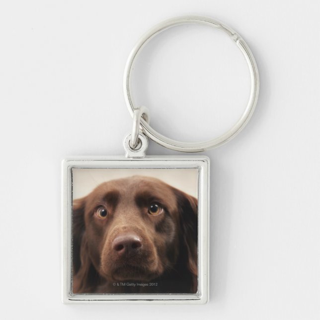 Portrait of an apprehensive young female key ring (Front)
