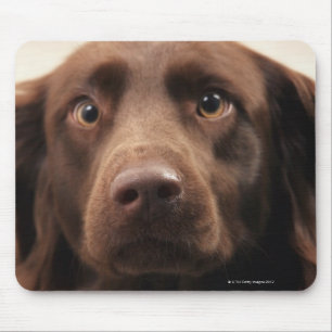 Portrait of an apprehensive young female mouse pad