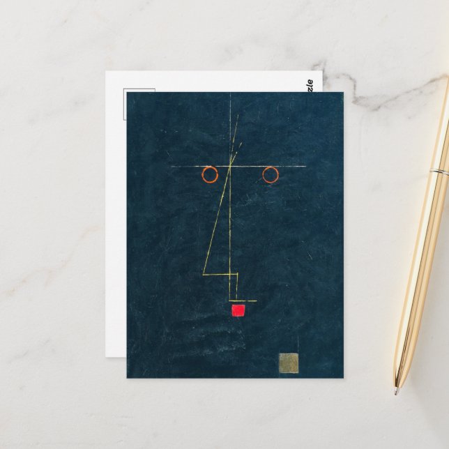 Portrait of an Equilibrist by Paul Klee Postcard (Front/Back In Situ)