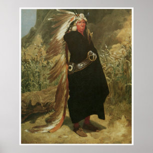 Portrait of an Indian Chief, 1875 Poster