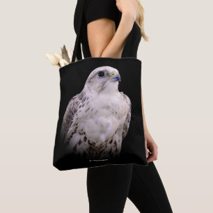 Portrait of an Inquisitive Saker Falcon Tote Bag