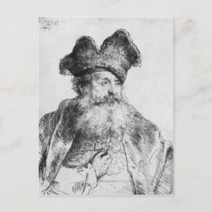 Portrait of an old man postcard