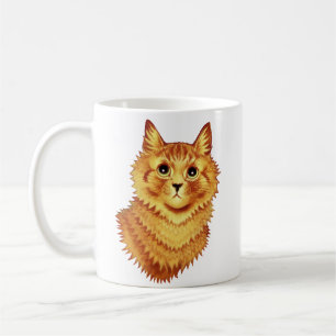 Portrait of an orange cat by Louis Wain Coffee Mug
