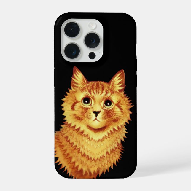 Portrait of an orange cat by Louis Wain  iPhone Case (Back)