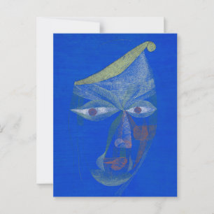 Portrait of an Oriental ,Blue Postcard