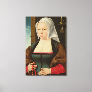 Portrait of an Unknown Lady, 1527 (oil on panel) Canvas Print