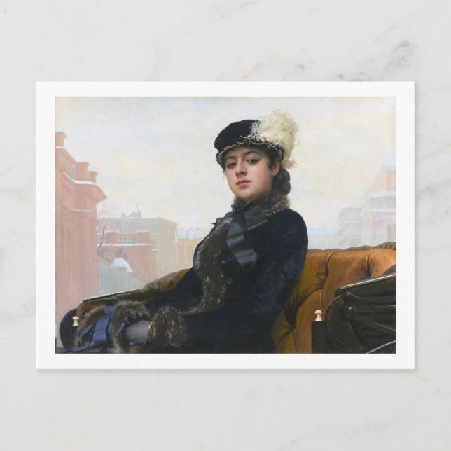 Portrait of an Unknown Woman, Ivan Kramskoi Postcard (Front)