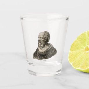 Portrait of Ancient Greek Philosopher Socrates Shot Glass