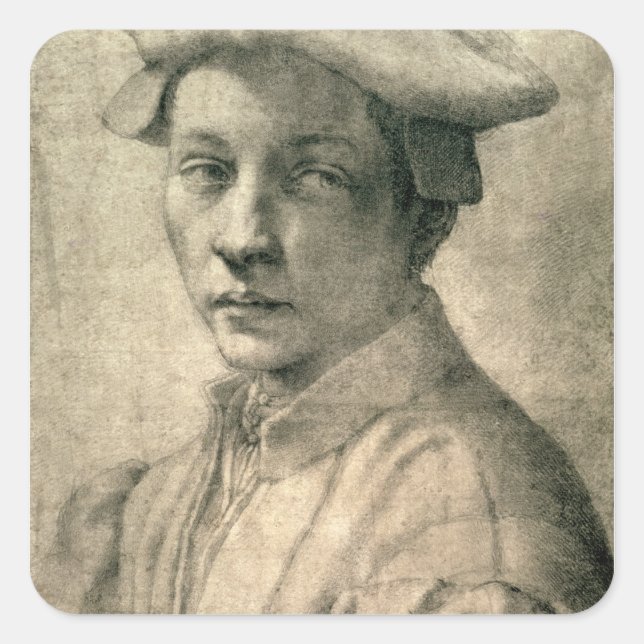 Portrait of Andrea Quaratesi, c.1532 Square Sticker (Front)