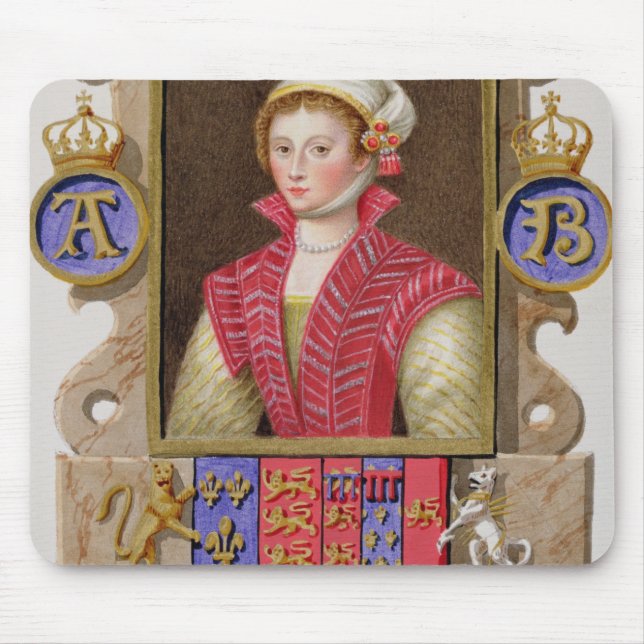 Portrait of Anne Boleyn (1507-36) 2nd Queen of Hen Mouse Pad (Front)
