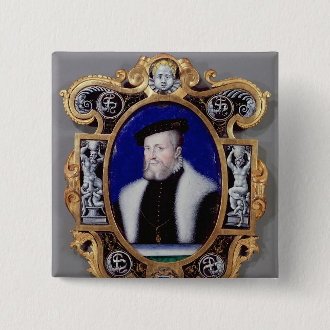 Portrait of Anne, First Duke of Montmorency 15 Cm Square Badge (Front)
