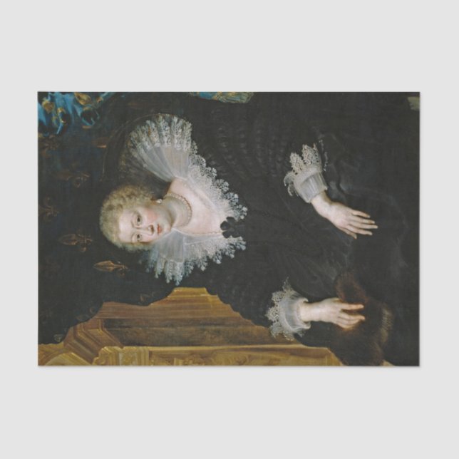 Portrait of Anne of Austria by Peter Paul Rubens Tissue Paper (Front)