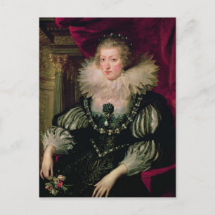 Portrait of Anne of Austria  Infanta of Spain Postcard