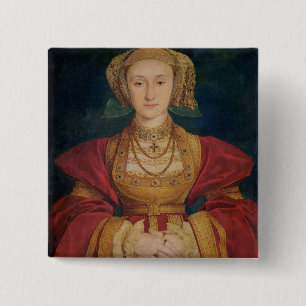 Portrait of Anne of Cleves  1539 15 Cm Square Badge