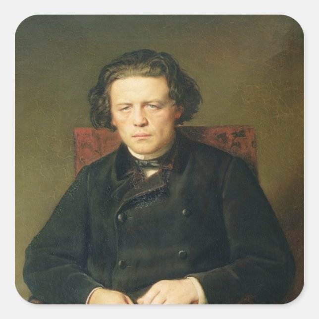 Portrait of Anton Rubinstein  1870 Square Sticker (Front)
