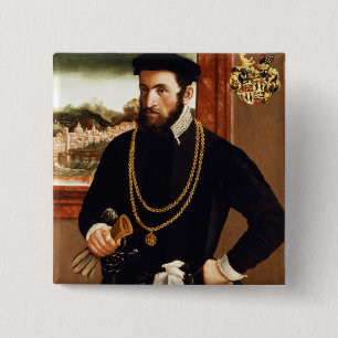 Portrait of Anton Rummel von Liechtenan 15 Cm Square Badge