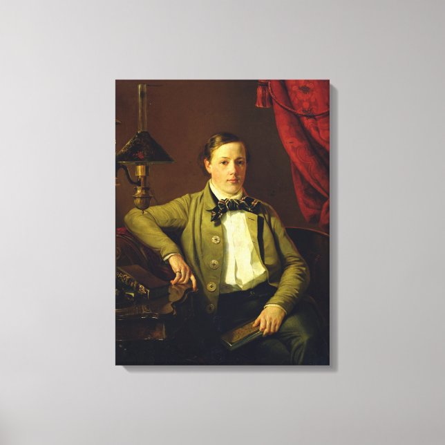 Portrait of Apollon Maykov, 1840 Canvas Print (Front)