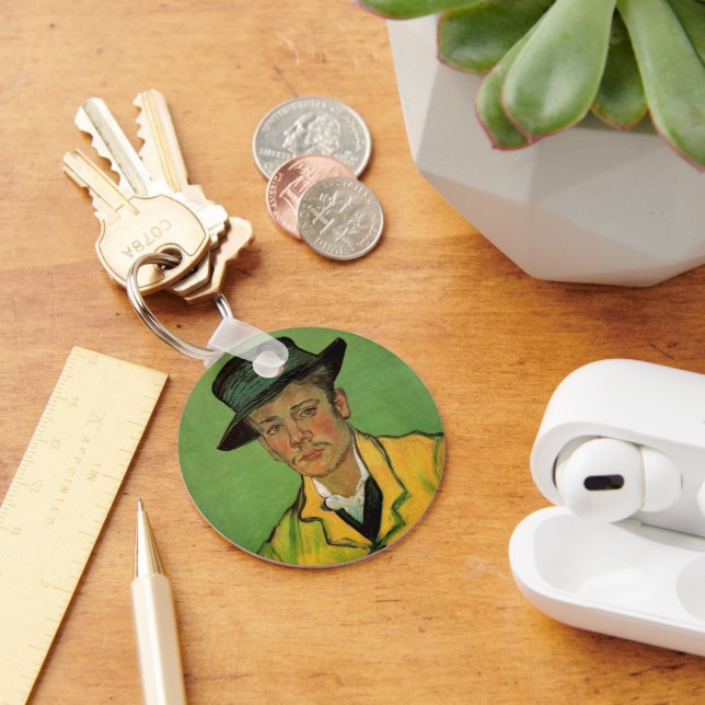 Portrait of Armand Roulin by Vincent van Gogh Key Ring (Desk)