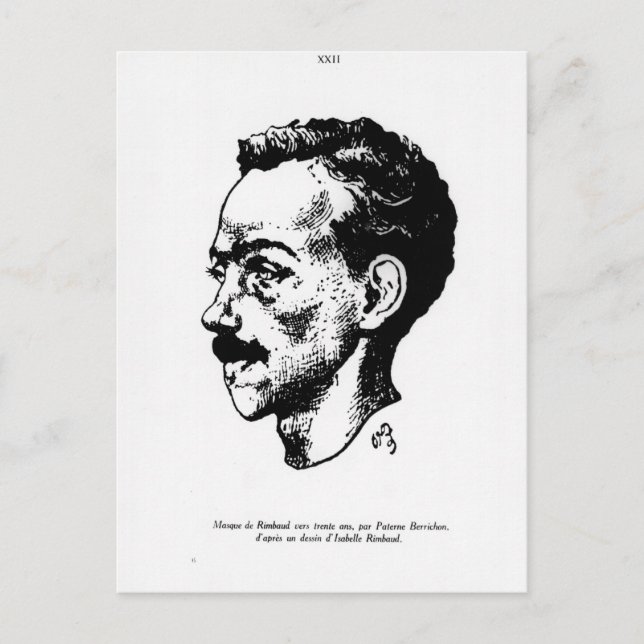 Portrait of Arthur Rimbaud Postcard (Front)