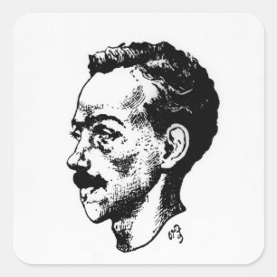 Portrait of Arthur Rimbaud Square Sticker